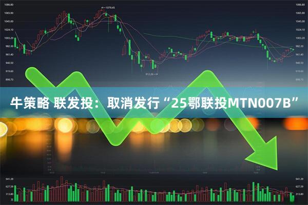 牛策略 联发投：取消发行“25鄂联投MTN007B”